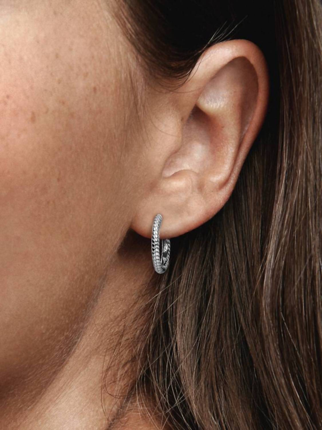 Pandora - Moments Small Charm Hoop Earrings