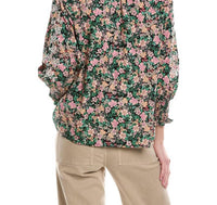 Johnny Was Rebekah Poplin Blouse in multi - women's blouse - detail view