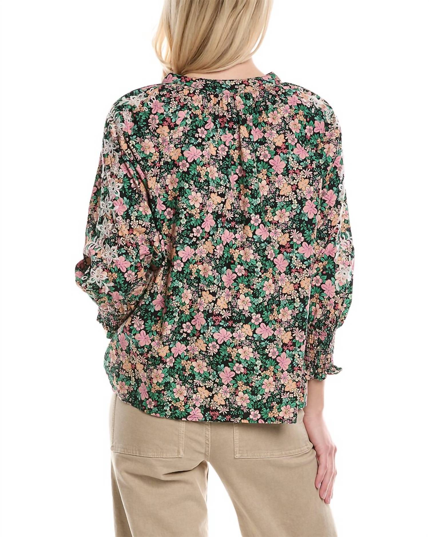 Johnny Was Rebekah Poplin Blouse in multi - women's blouse - alternate view