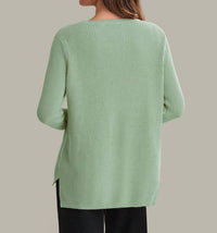 525 America - Crewneck Shaker Stitch Cotton Sweater