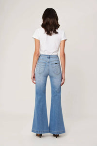 ROLLA'S Eastcoast Flare Jeans in blue - women's jeans - detail view