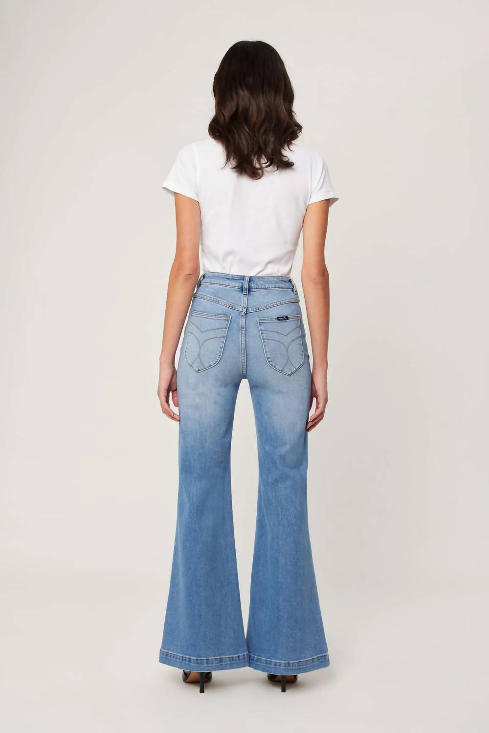ROLLA'S Eastcoast Flare Jeans in blue - women's jeans - detail view