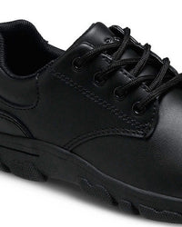 Hush Puppies Infant Or Toddler Sleek Leather Shoes in chad black - kids' boots - detail view