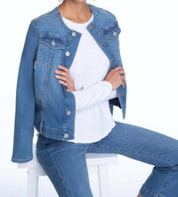 Elliott Lauren Collarless Jacket in denim - women's jacket