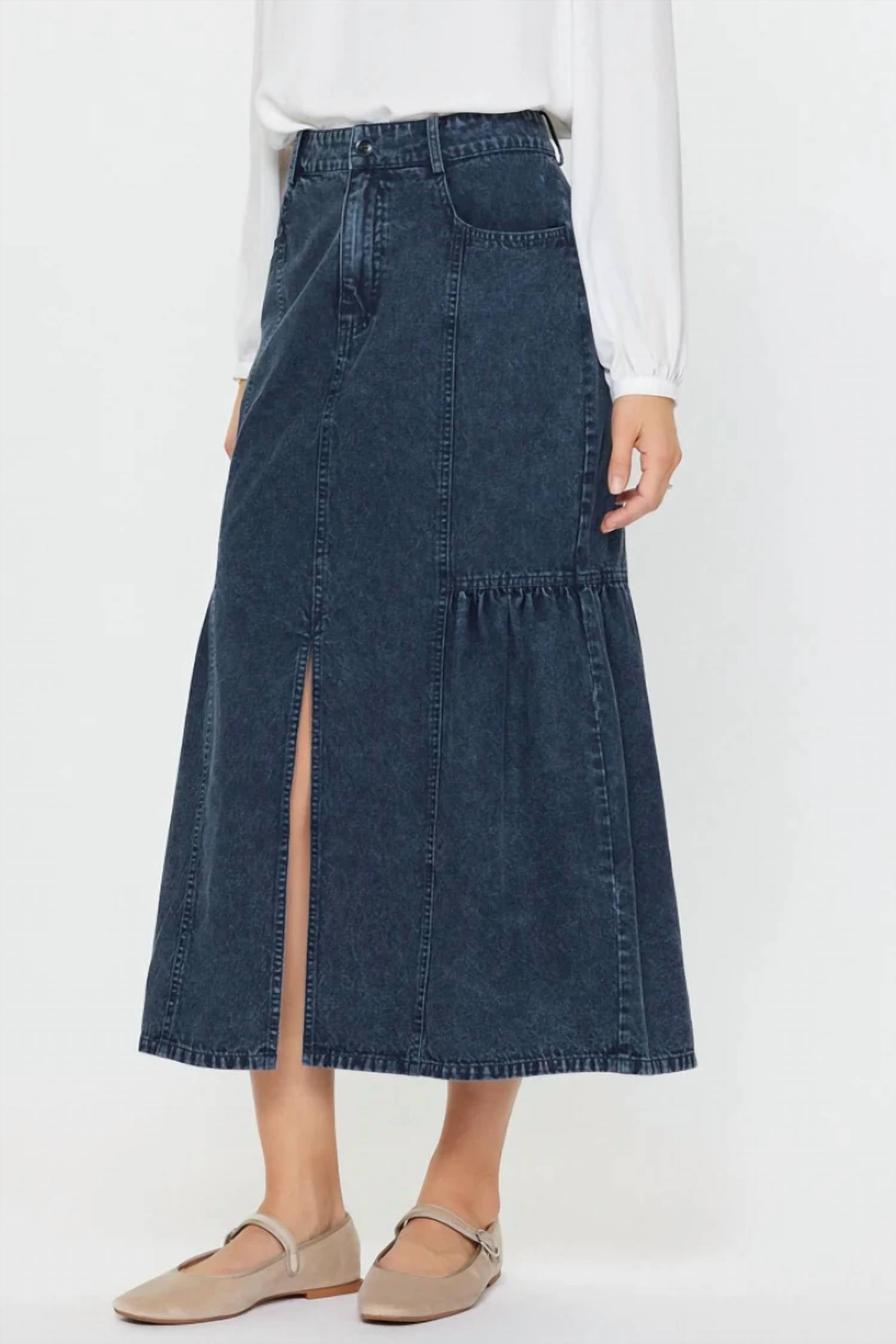 Current Air - Midi Skirt With Front Slit