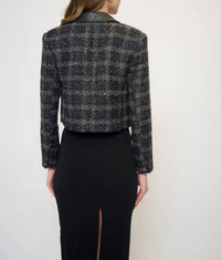 Central Park West - Collette Lurex Houndstooth Blazer