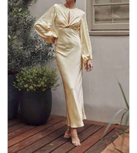 Fore Collection - Open Back Satin Maxi Dress