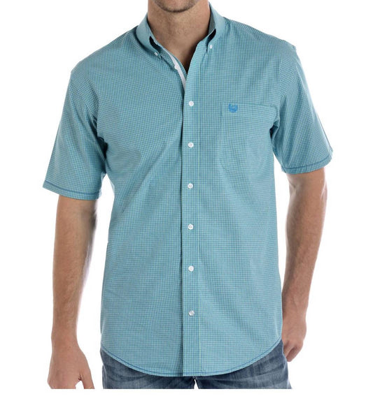 Panhandle - Short Sleeve Plaid Button Up Shirt