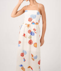 dress to Sun Print Maxi Dress in white - women's dress