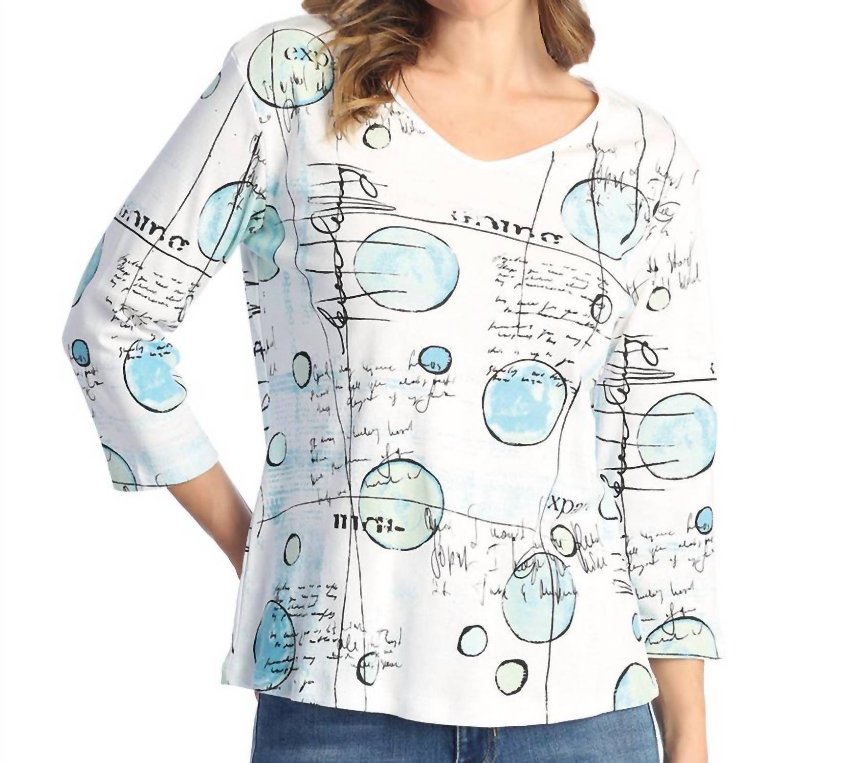 Jess & Jane - Journey Printed Cotton Top