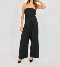 Sadie & Sage Royale Tube Jumpsuit in black - women's pants
