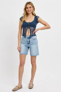 Risen - Tummy Control High Rise Mid Length Shorts