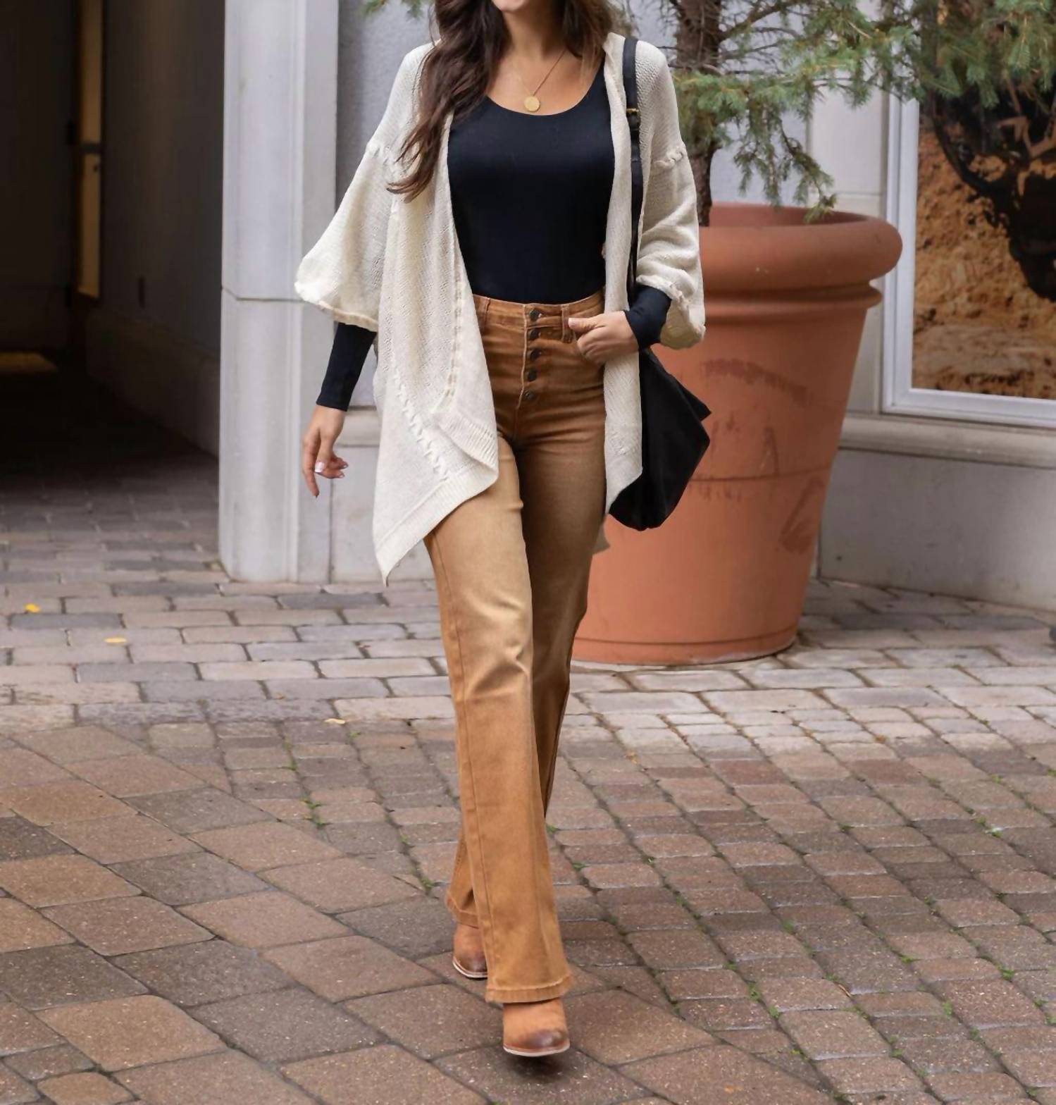 Grace And Lace - Button Fly Premium Wide Leg Denim Jeans