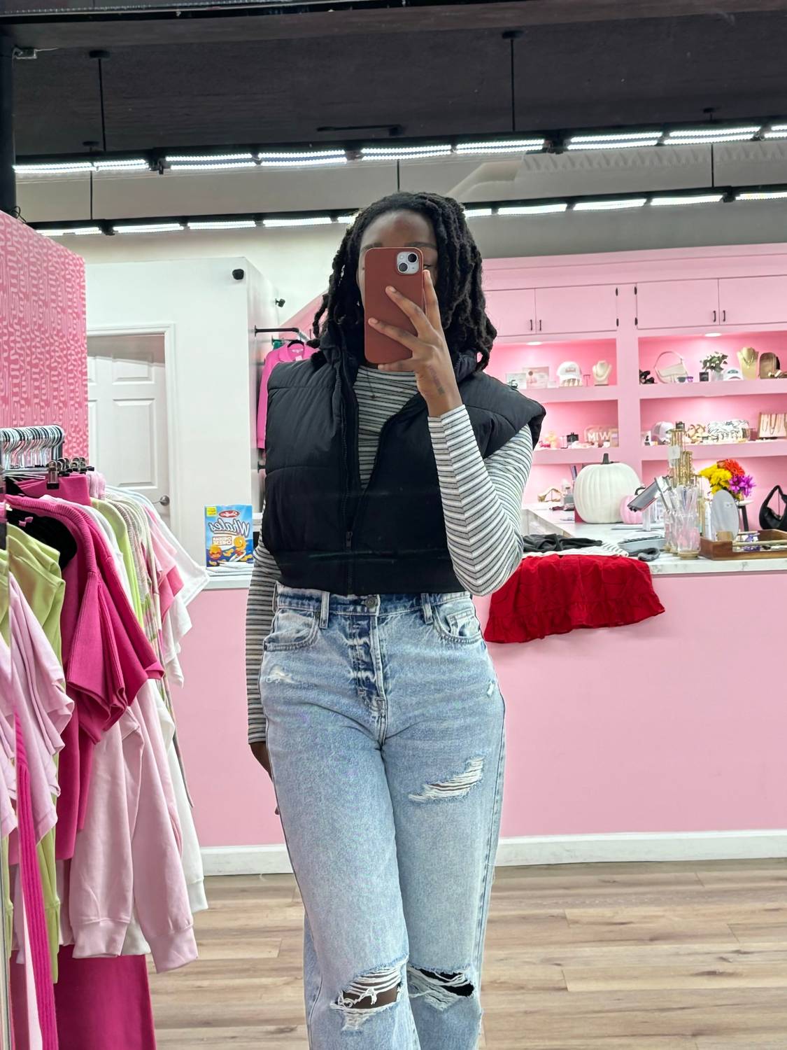 Ichi - Ribbed Striped Long Sleeve Top