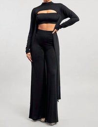 Celebrity Pink - Long Sleeve Cape Top with Bra and Pants Set