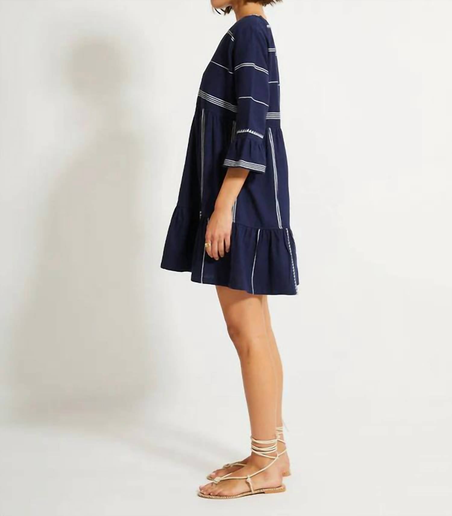 Lemlem - Hanna Flutter V-neck Mini Dress
