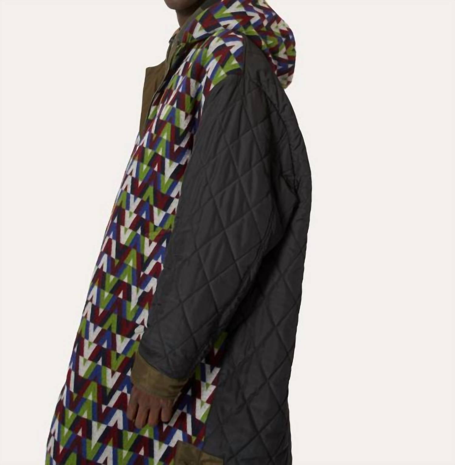 Valentino - Optical Printed Lined Long Nylon Jacket
