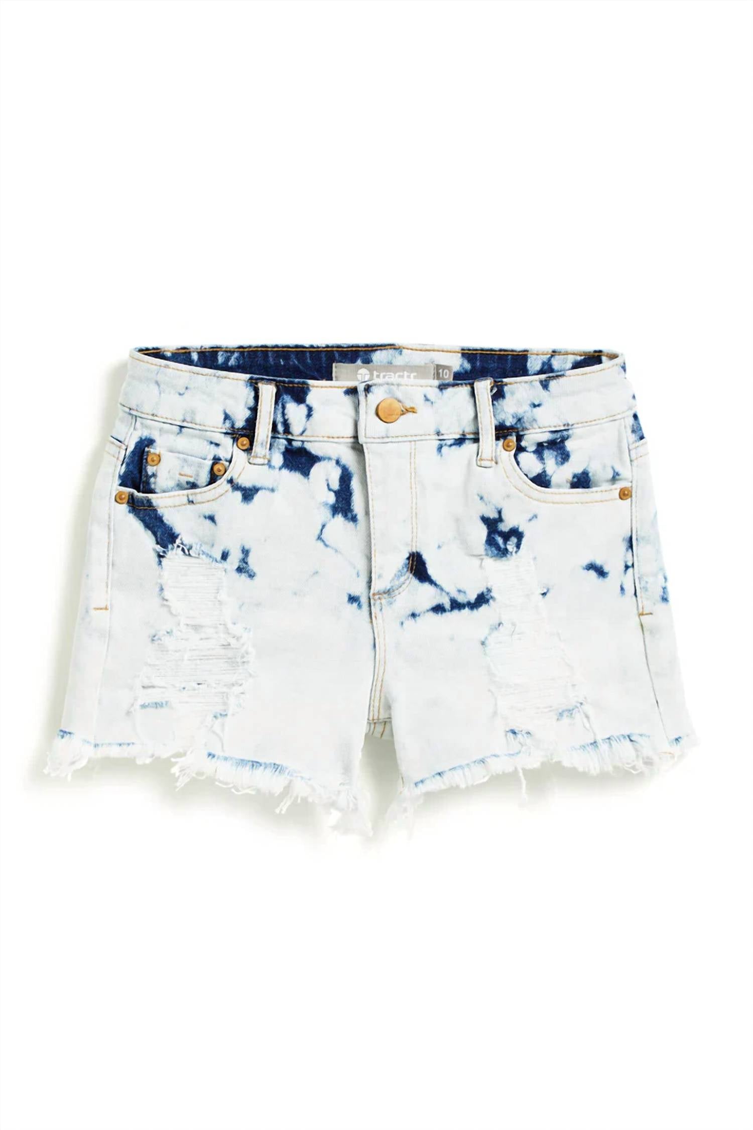 Tractr - Girl's 5 Pockets Fray Short