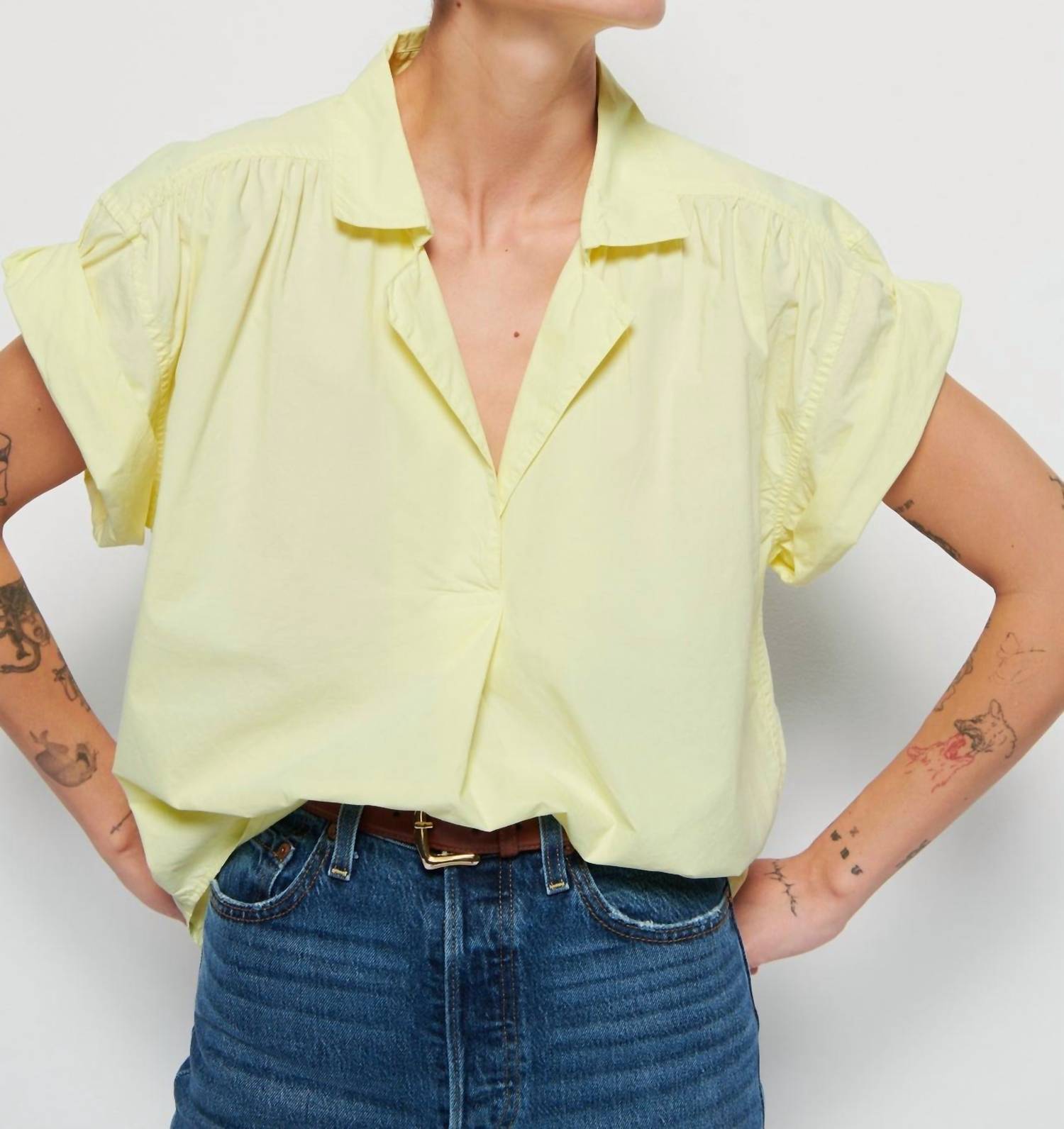 Nation Ltd - Elliot Relaxed Short Sleeve Blouse