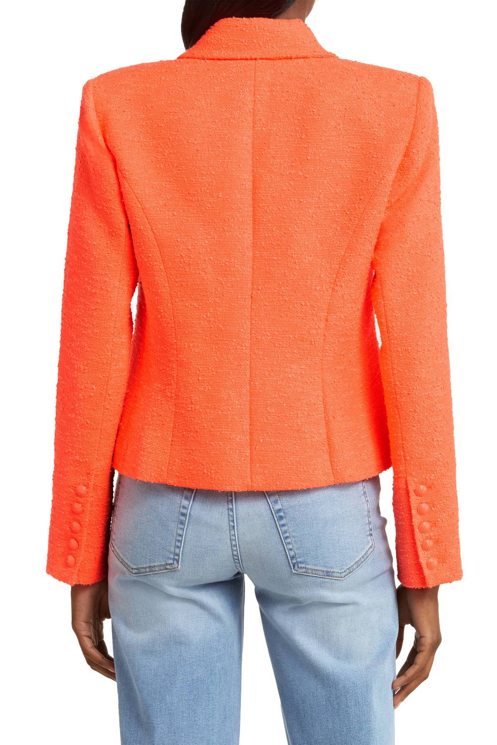 L'Agence - Pre-loved Brooke Double Breasted Tweed Cropped Blazer