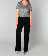 yest Belinda Straight Leg Trouser in black - women's pants - view 4