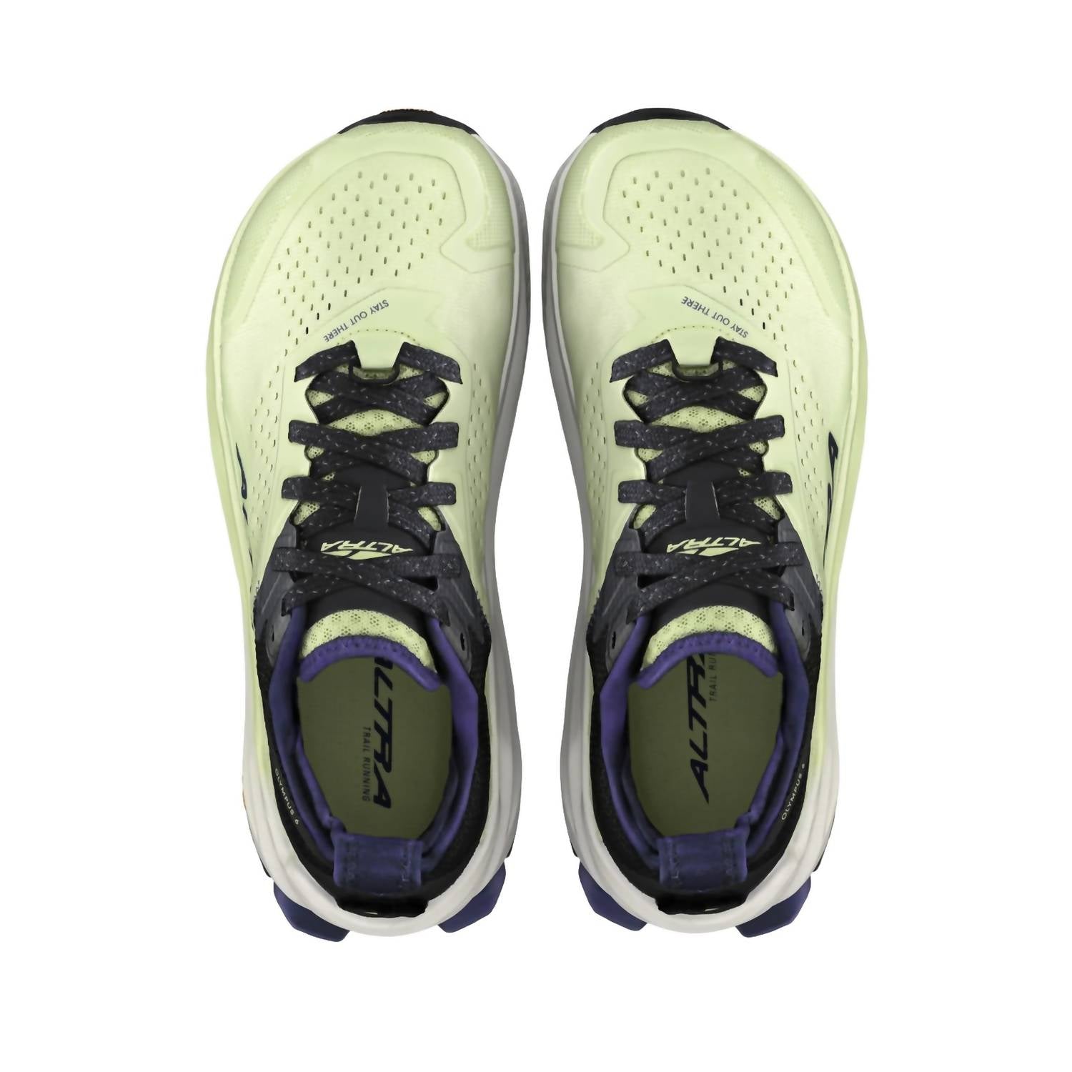 ALTRA Women's Olympus 6 Trail Running Shoes in black green - women's shoe - view 4