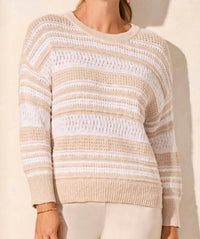Tribal - 3/4 Sleeve Scoop Neck Sweater