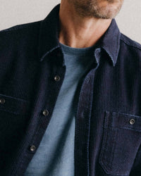 Taylor Stitch Utility Long Sleeve Shirt in rinsed indigo - men's shirt - alternate view