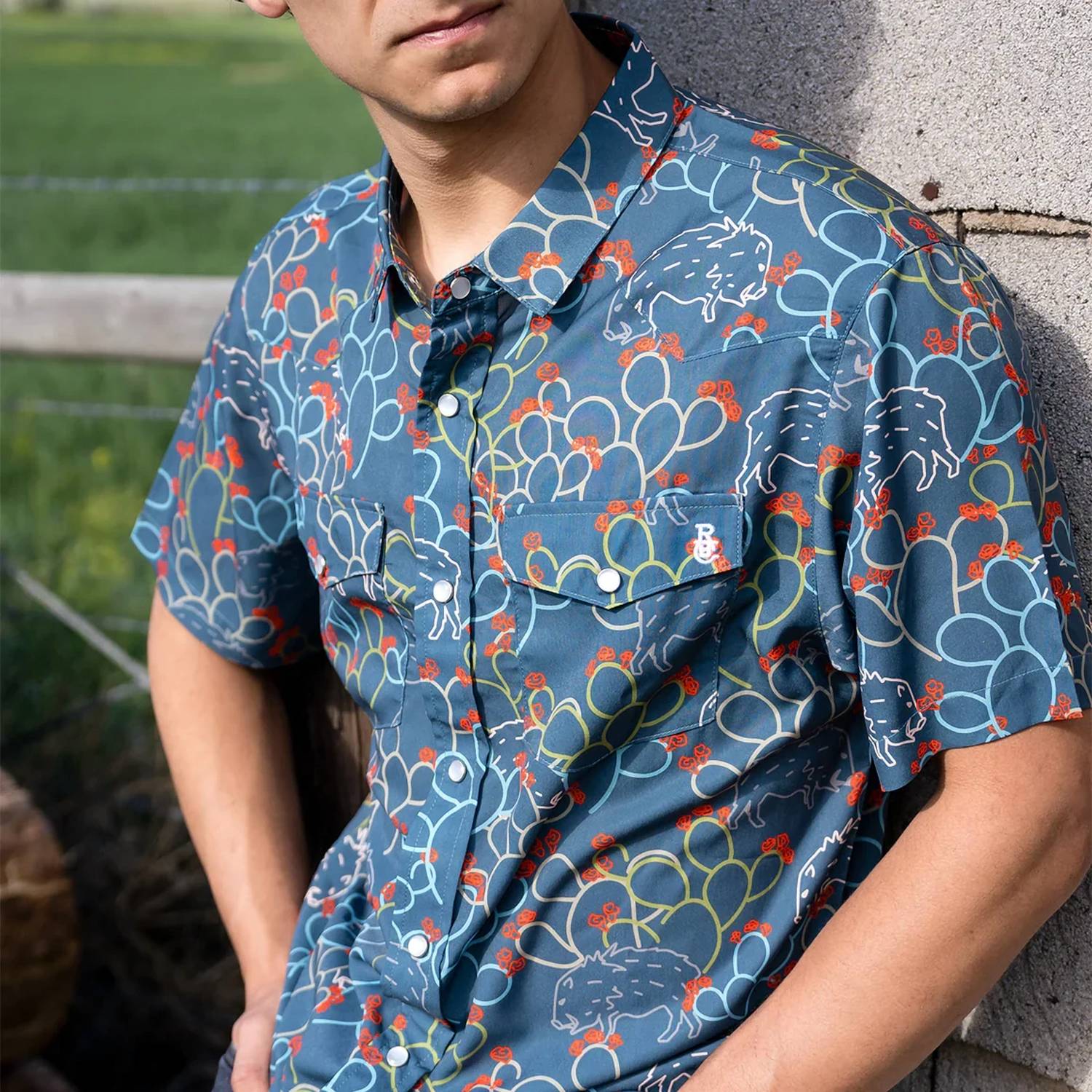 Raised By Coyotes - Javelina Paradise Pearl Snap Shirt