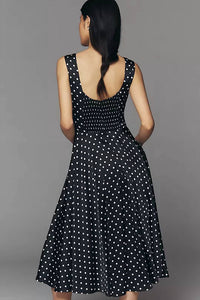 Lulus - Renee Scoop Back Darted Hip Midi Dress