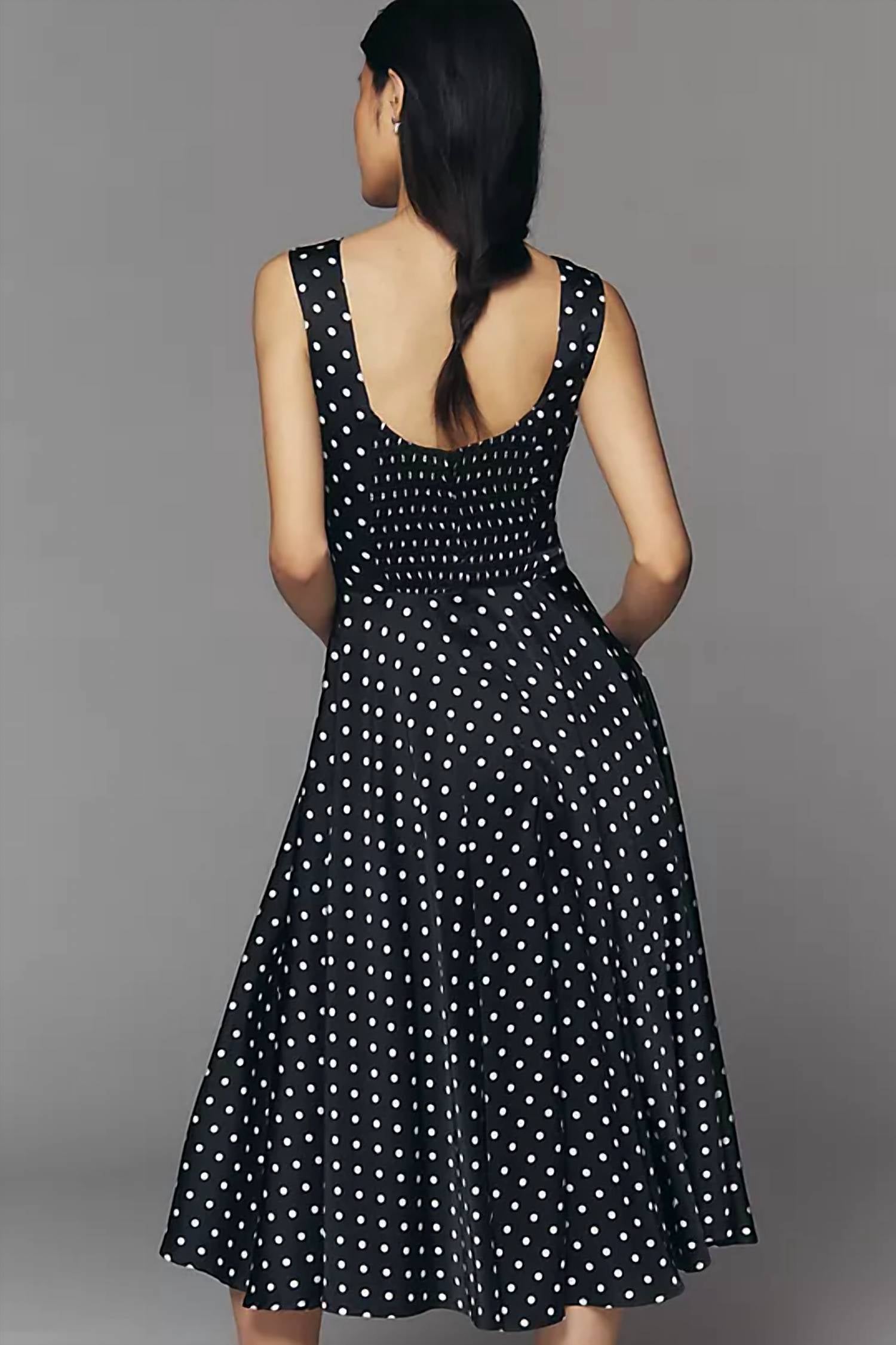 Lulus - Renee Scoop Back Darted Hip Midi Dress