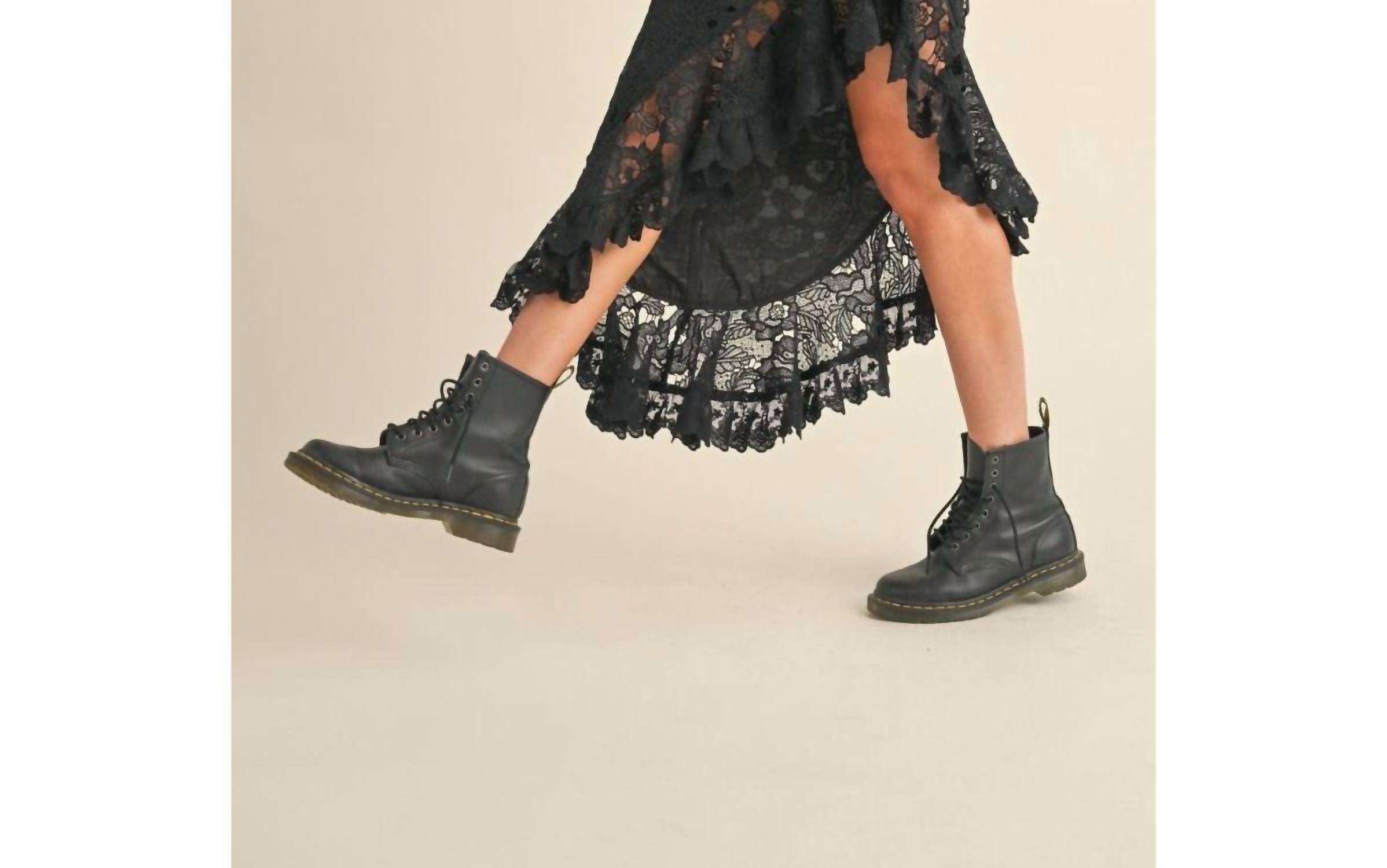 Mable - Asymmetric Boho Lace Skirt