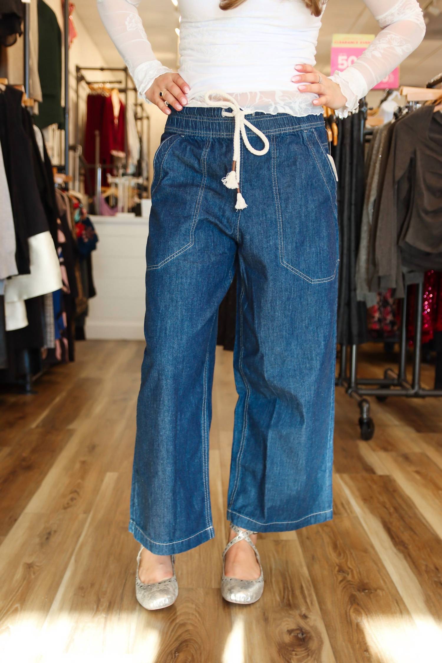 Free People Easy Peasy Pull On Jeans in cruise control - women's jeans - view 4