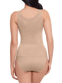 Miraclesuit Back Wrap Shaping Tank in beige - women's tank top - detail view