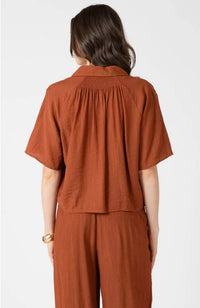 Dex - Short Sleeve V-Neck Blouse Top