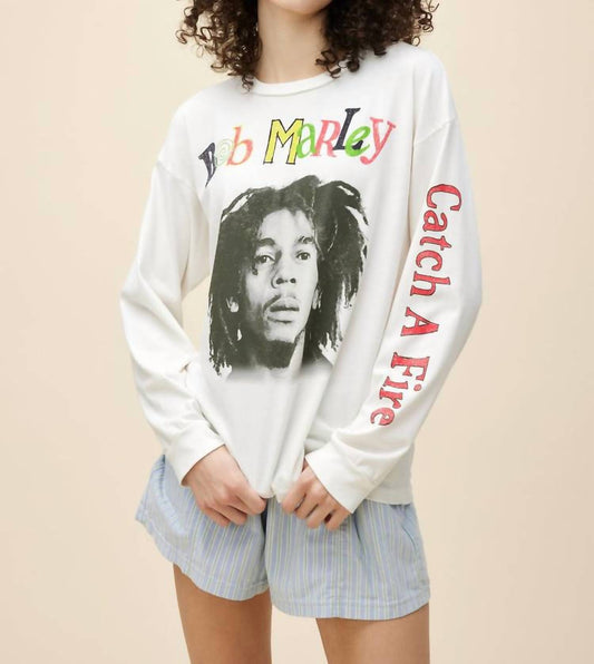 Daydreamer - Bob Marley Catch A Fire Relaxed Long Sleeve Top