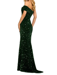 Sherri Hill - One Shoulder Velvet Prom Dress