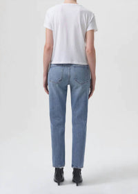 AGOLDE Riley High Rise Straight Leg Jeans in quiver - women's pants - detail view