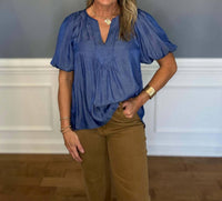 Glam - V-neck Balloon Sleeve
