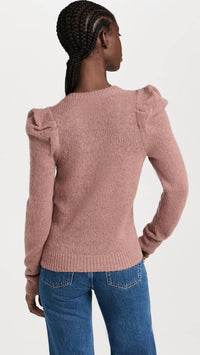 Nation Ltd - Lara Puff Shoulder V-neck Pullover