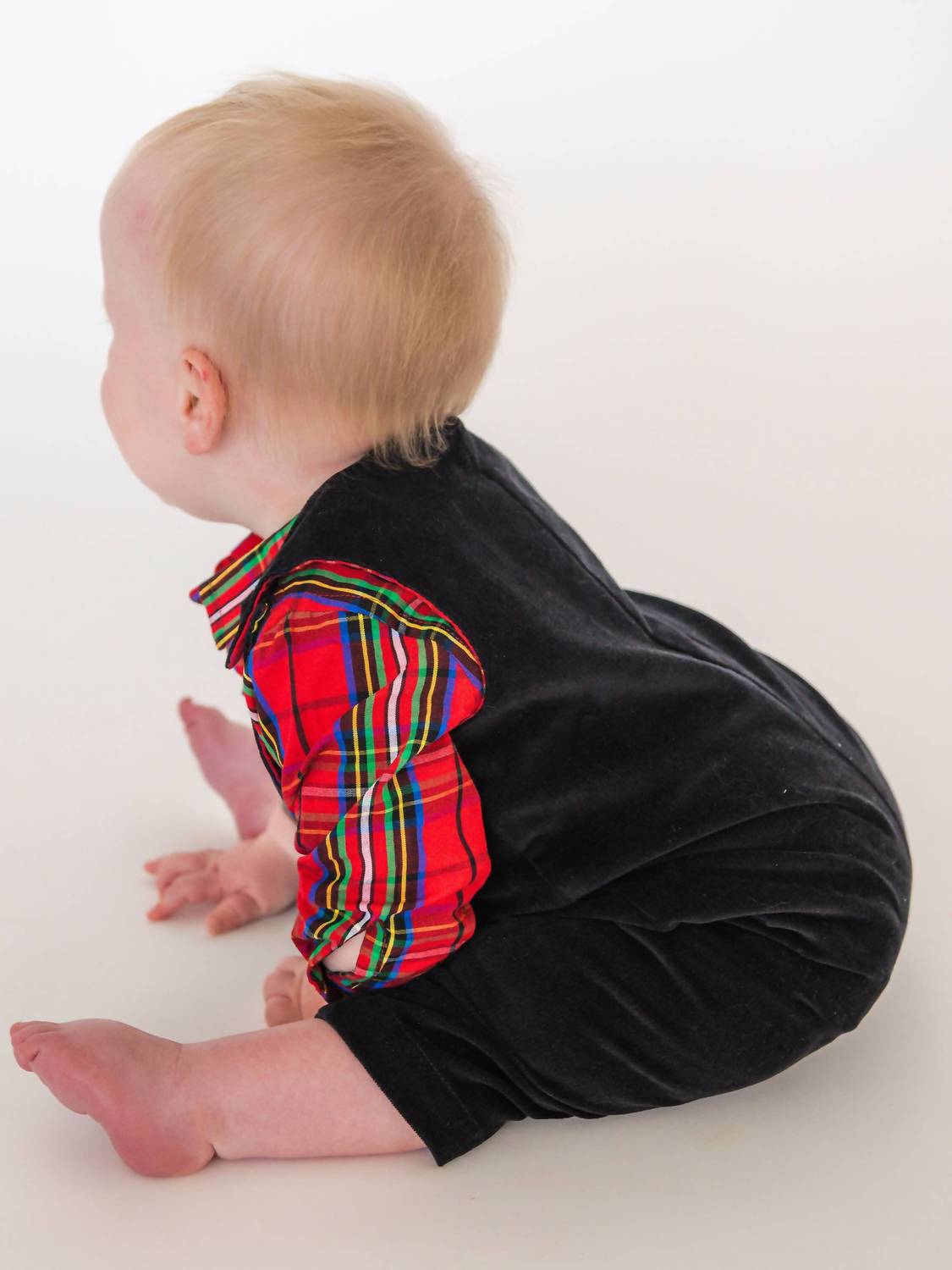 Rufflebutts - Baby Boys Stretch Corduroy Longall Romper