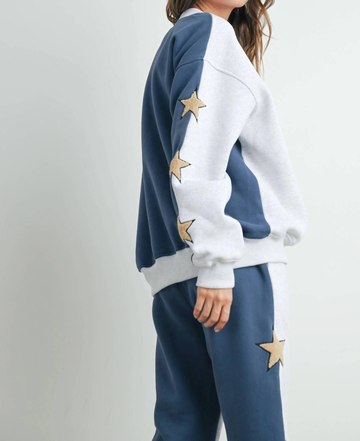 Buttermelon - Long Sleeve Round Neck Sweatshirt With Star Detail