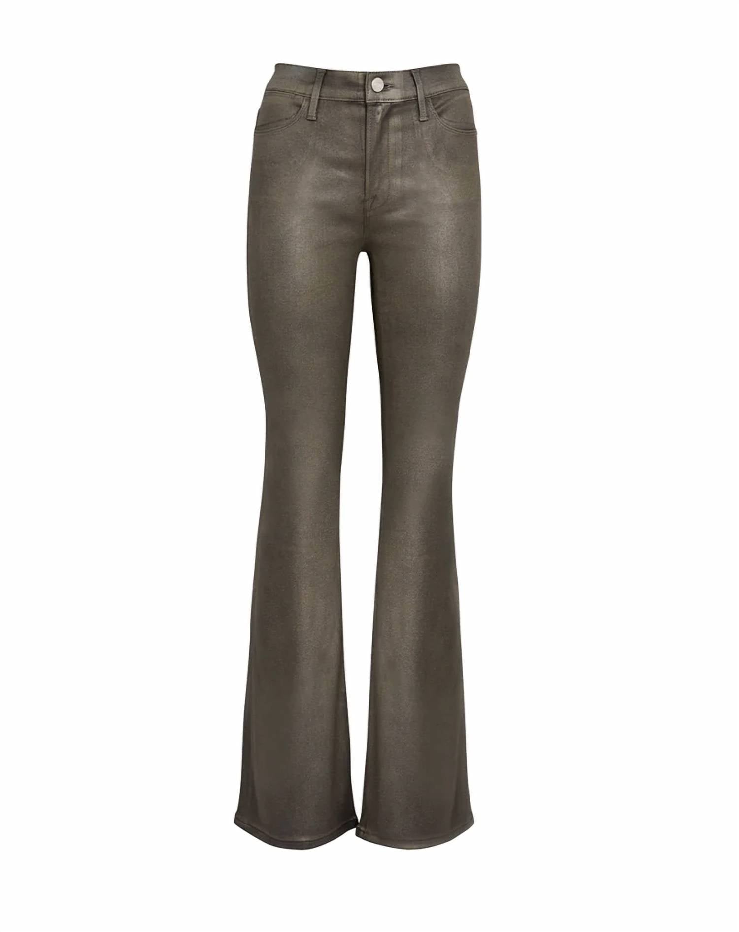 Frame - Le 70s Coated Glitter High Waist Flare Jeans