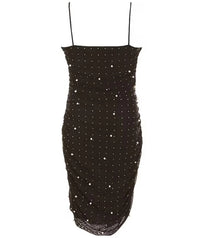 Theme - Maddison Pearl And Stud Mesh Cut Out Dress