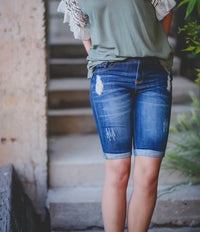 Color Swatch - Peyton Bermuda Denim Shorts