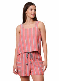 Sundry - Crossback Swing Striped Tank Top