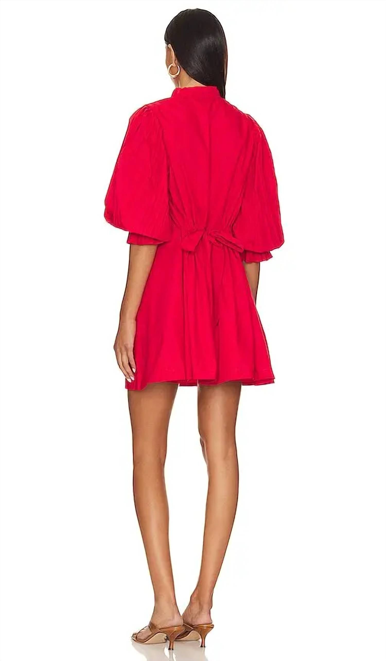 Sincerely Ours - Pleated Sleeve Mini Dress