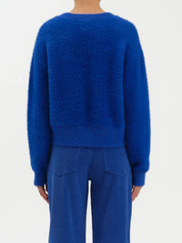 Daze - FUZZ CREWNECK EYELASH SWEATER