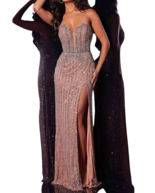 Jovani - Sequin Corset Bodice Prom Dress