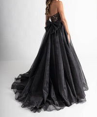 Rachel Allan - Cheetah Print Strapless Prom Gown